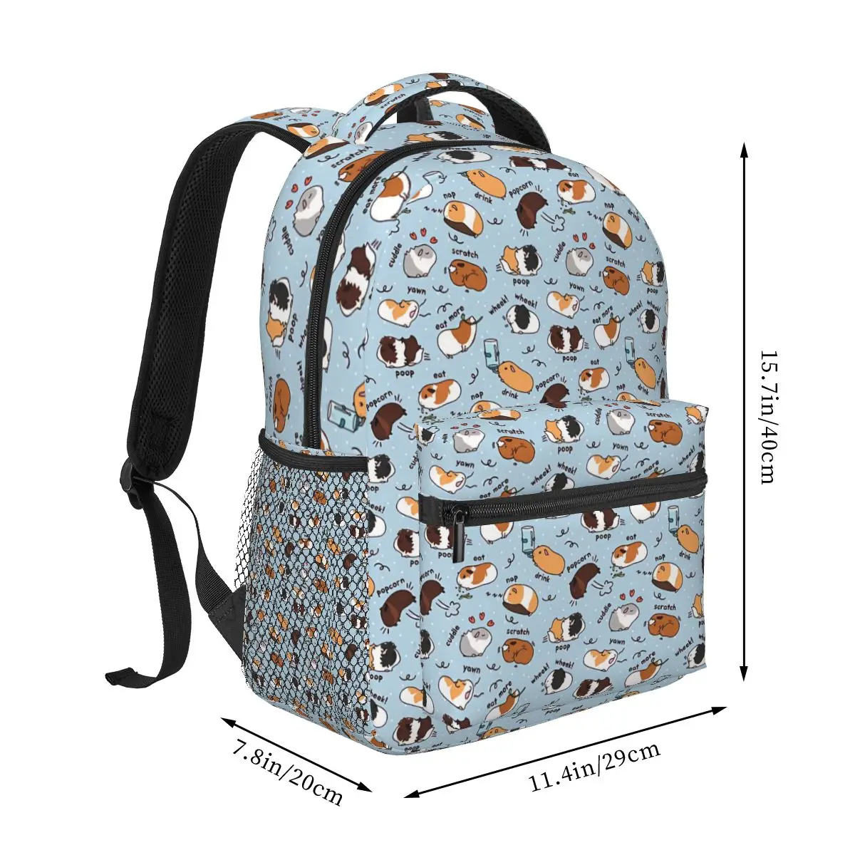 Guinea Pig Daily To Do List Backpack for Girls Boys Capybara Guinea Pig Travel Rucksack Daypack for Teenage School Laptop