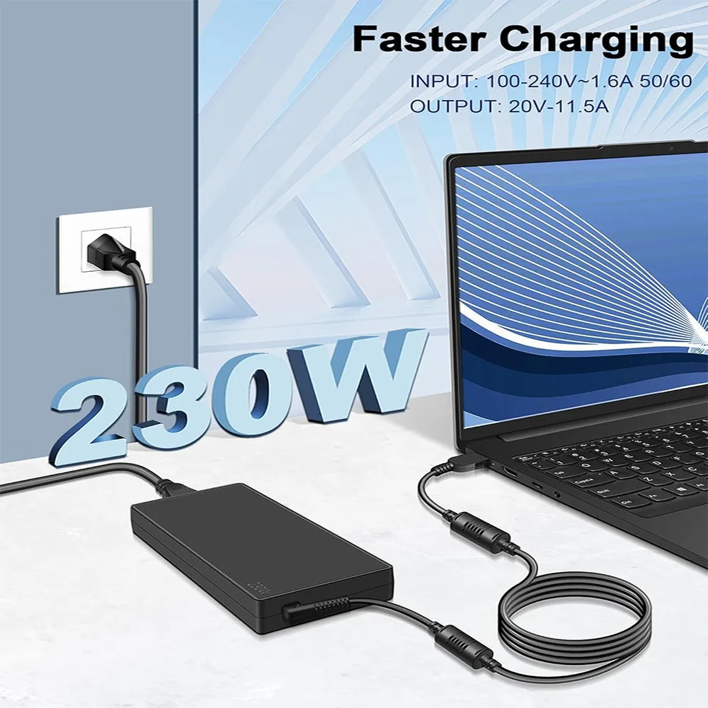 

230W Charger for Original Lenovo Legion 5 7 Thinkpad Laptop Power Adapter Supply