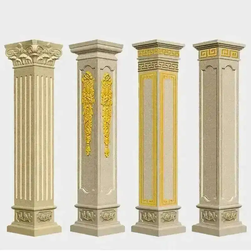 Molds Roman Nordic Villa Square Exterior Wall Garden Gate Decorations Thickened ABS Column Cement Square Column Building Decor M