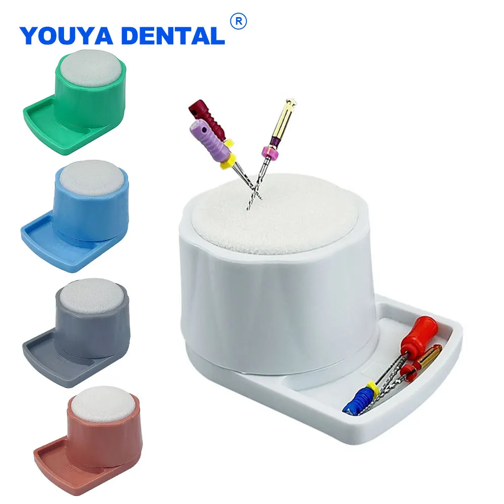 Dental Foam File Drill Block Holder Wtih Sponge Round Endodontic Endo Stand Cleaning Autoclavable Dentistry Instrument