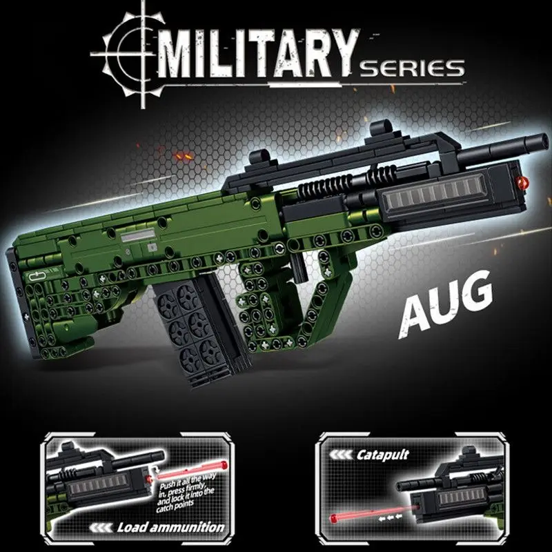 

Le Yi Building Blocks New Hit Product - Delta Building Blocks Series 88107-AUG Assault Rifle Can Fire
