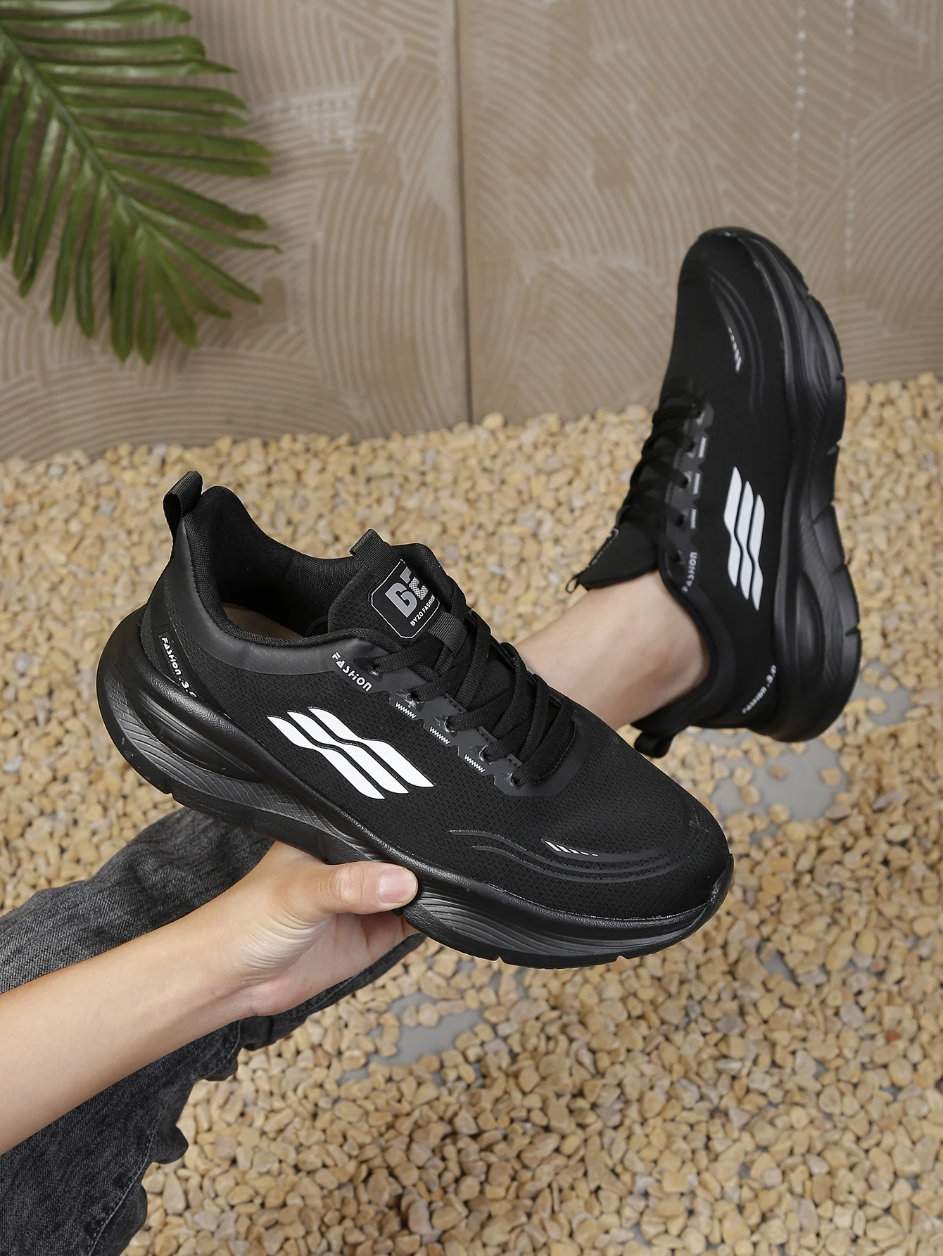 Atmungsaktive Laufschuhe aus Mesh für Damen und Herren, Sport- und Freizeitschuhe mit erhöhter Sohle, Outdoor-Freizeitschuhe – Detail 9
