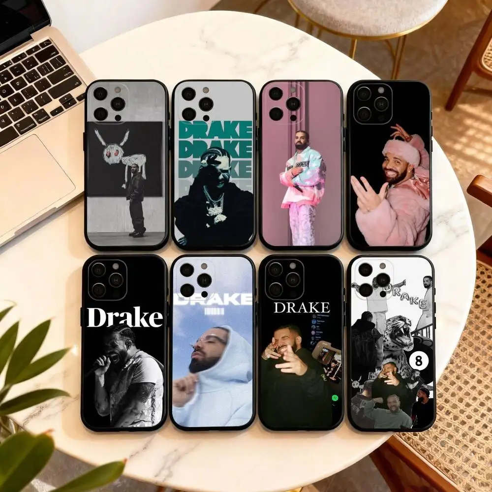 

Singer Rapper D-Drake Phone Case For iPhone 17,16,15,14,13,12,11 Plus,Pro Max,XS,Soft Silicone Black Cover