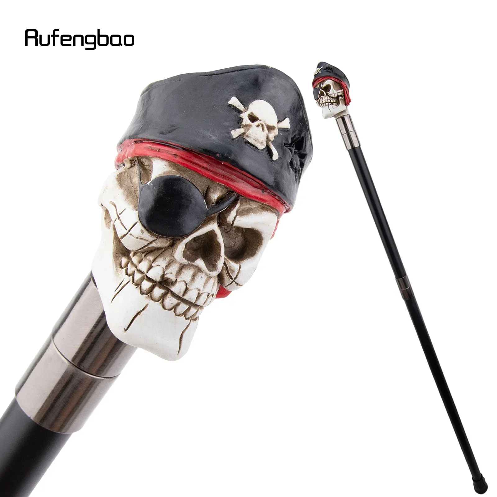 

Pink White Resin Skull Head Walking Cane Fashion Decorative Steel Walking Stick Gentleman Performance stage Cane 94cm