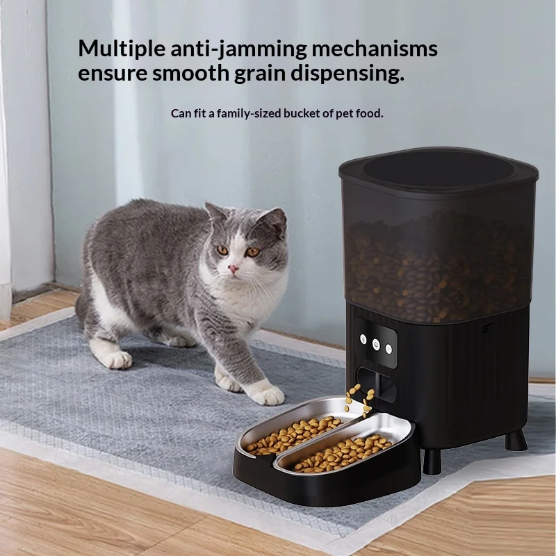 Comedero automático WiFi doble cuenco temporizado para gatos y perros - imagen 4