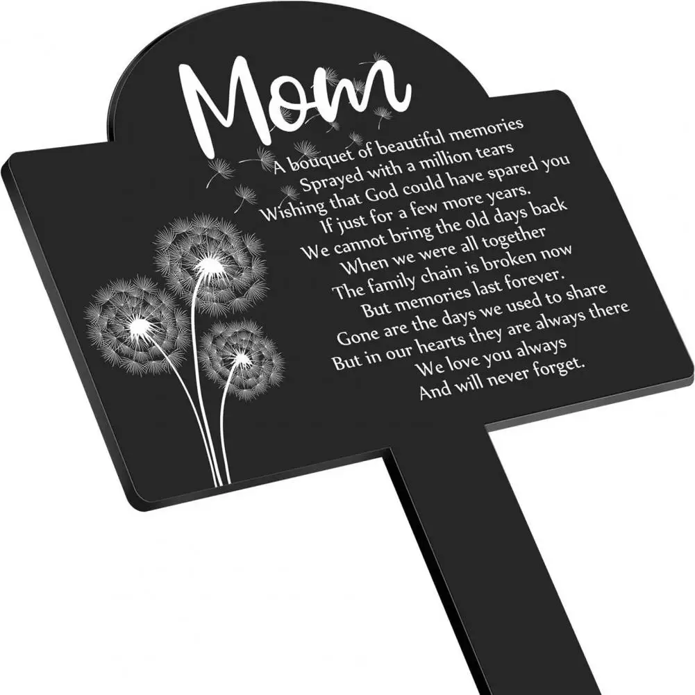 Memorial Stake Reusable Memorial Plaque Wear-resistant Convenient Outdoors Sympathy Garden Stake Garden Ornament