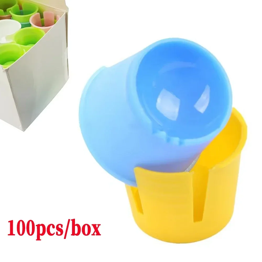 100 قطعة/الوحدة أطباق دابن للاستعمال مرة واحدة للأسنان متعددة الوظائف وعاء خلط كوب مختلط الألوان مستلزمات مختبر طب الأسنان #4