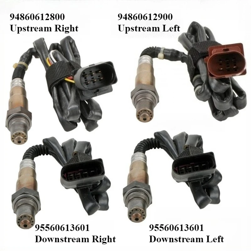 95560613601 Set of 1/4 Lambda Oxygen Sensor for 2002-2007 Porsche Cayenne S 4.5L V8 (9PA) O2 Sensor 94860612800 94860612900