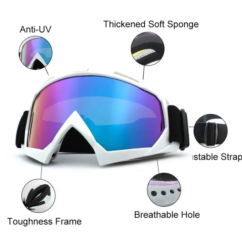 Skiing Goggles Windproof Cycling Motorcycle Goggles Winter Anti-Fog Snowboard Ski Glasses Ski Mask Tactical Goggle Sunglasses