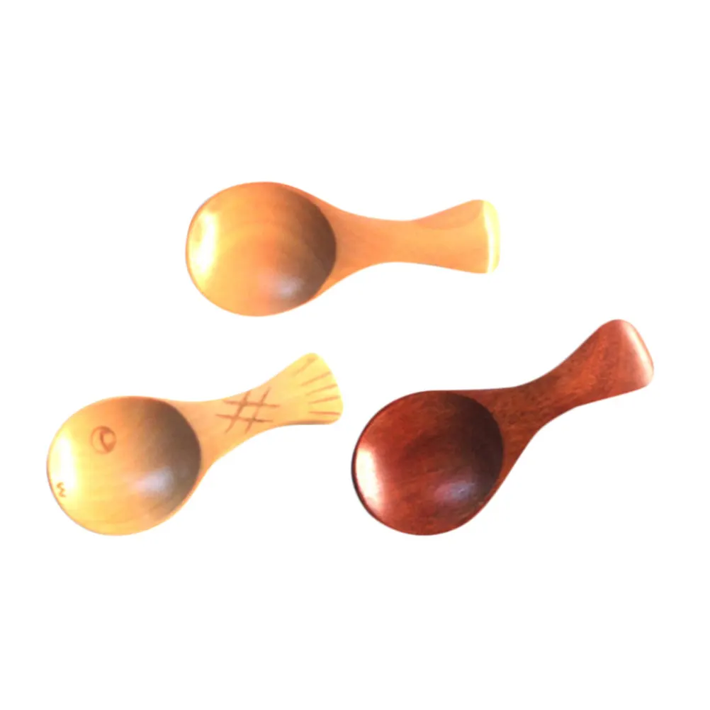 

3Pcs Wood Baby Spoons Mini Eco Friendly Compact Lightweight Durable Spoon Set for Toddler Household Gift Wood Spoon