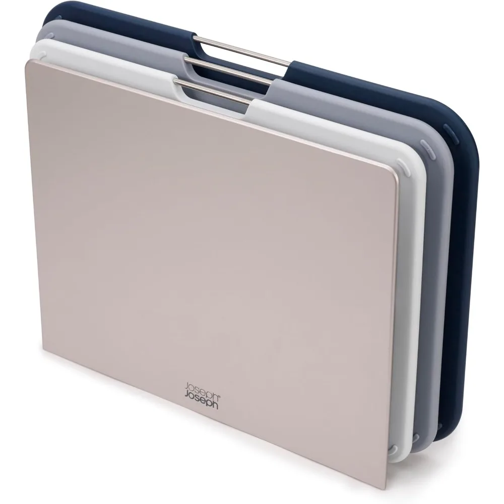 

Nest Large 3-Piece Color coded Cutting Board Set with Storage Stand, Large - Grey