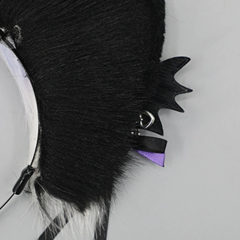 Anime Cosplay Props Wolf Hair Hoop Furry Hair Styling for Comic Con