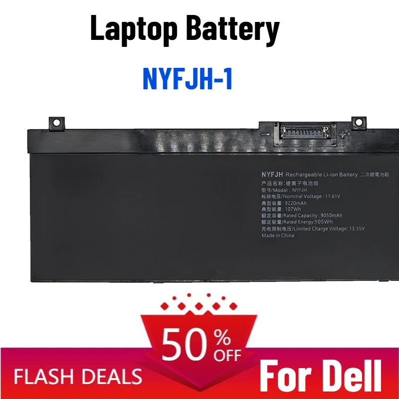 

Laptop Battery NYFJH-1 for Dell Precision 7530 7540 7730 7740 7550 7750
