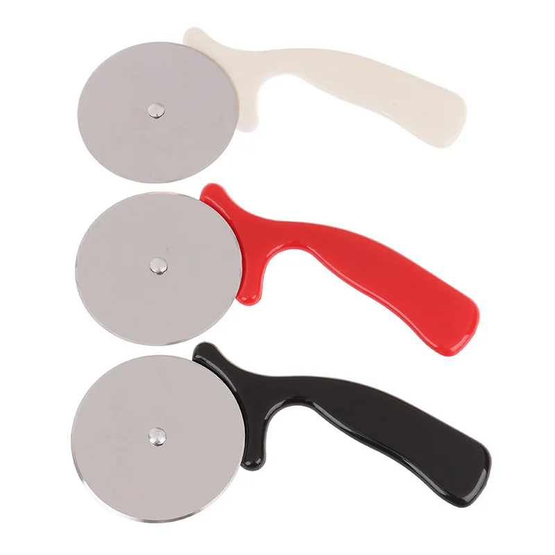 Stainless Steel Pizza Cutter Knife Single Wheet Roller Pizza Scissors Waffle Cookies Pastry Cake Cutting Tools Kitchen Bakeware