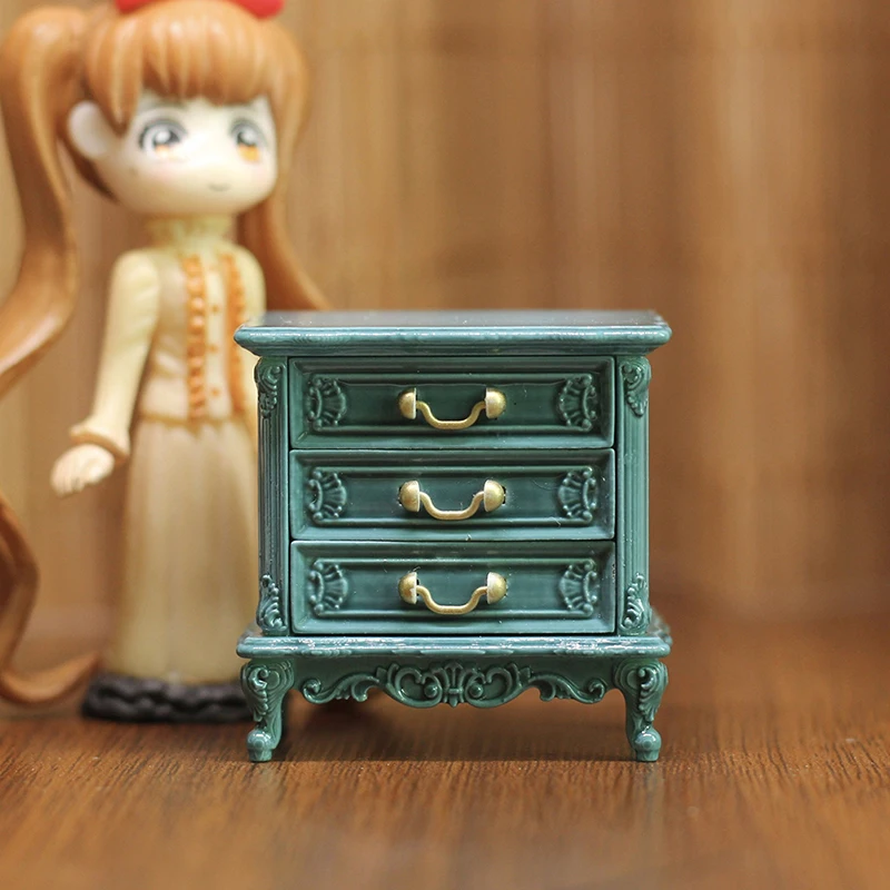 1PC Dollhouse Miniature Simulation Bedroom Bedside Table Model DIY Accessories Doll House Decor