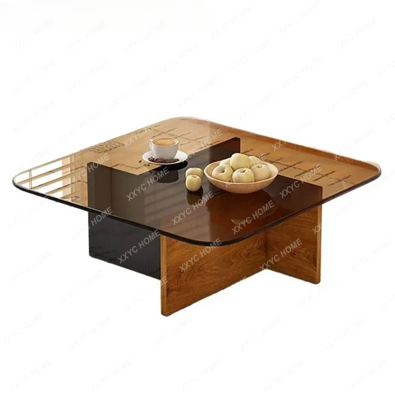 

LXInternet celebrity coffee table light luxury modern simple round living room home