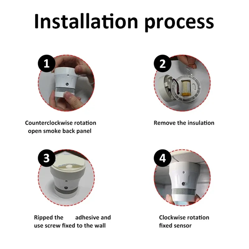 Tuya pendeteksi asap Mini nirkabel, Sensor sensitivitas tinggi, detektor asap pintar tipe-mikro, Alarm api