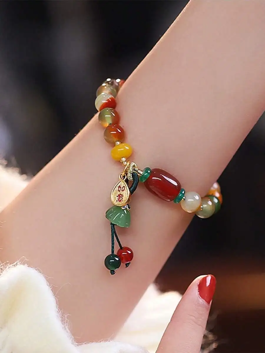 Pulsera de cuentas de cristal con un diseño minimalista y único, perfecta para chicas dulces y elegantes y mejores amigas.