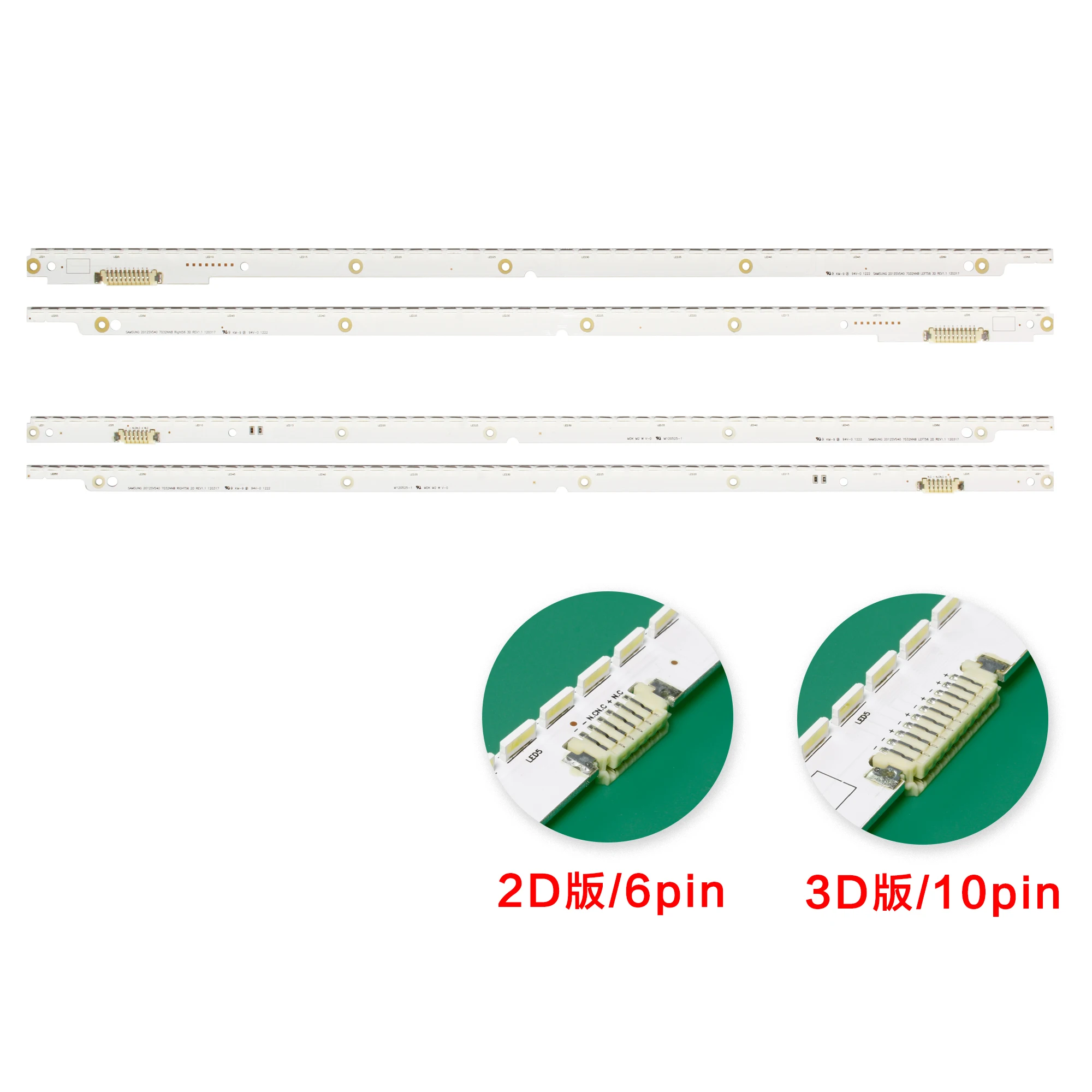 LED backlight strip for Samsung 2012SVS40 2D 3D UE40ES6710U UE40ES5500 UA40ES6100 UE40ES6800 V1GE-400SMA-R3 BN96-21461A 21460A