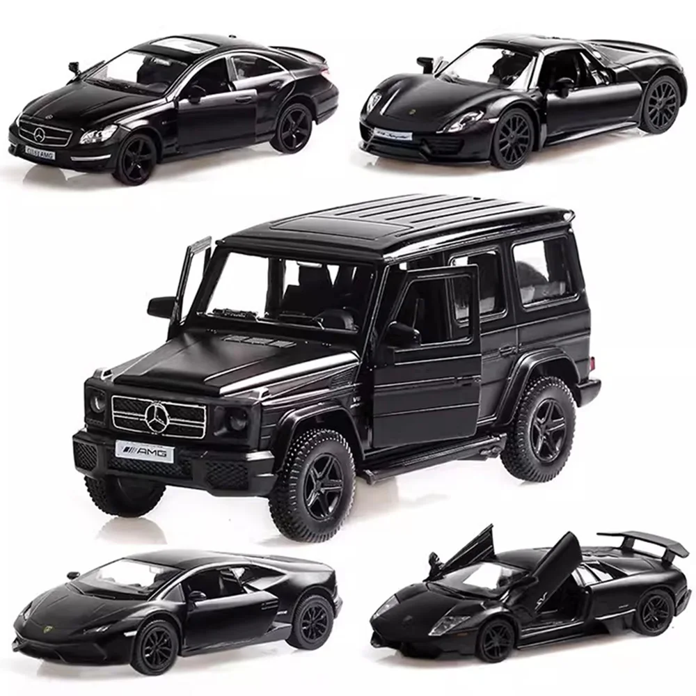 1/36 Benz Model Car Toys Lamborghini Audi Nissan Alloy Diecastes Cars With Pull Back 2 Doors Opened Vehicle Toys For Kids