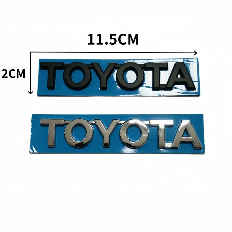 3D black Silver Car Trunk Tail Sticker Emblem Badge Decals Decoration For Toyota Corolla Camry Yaris Chr Auris RAV4 hilux logo