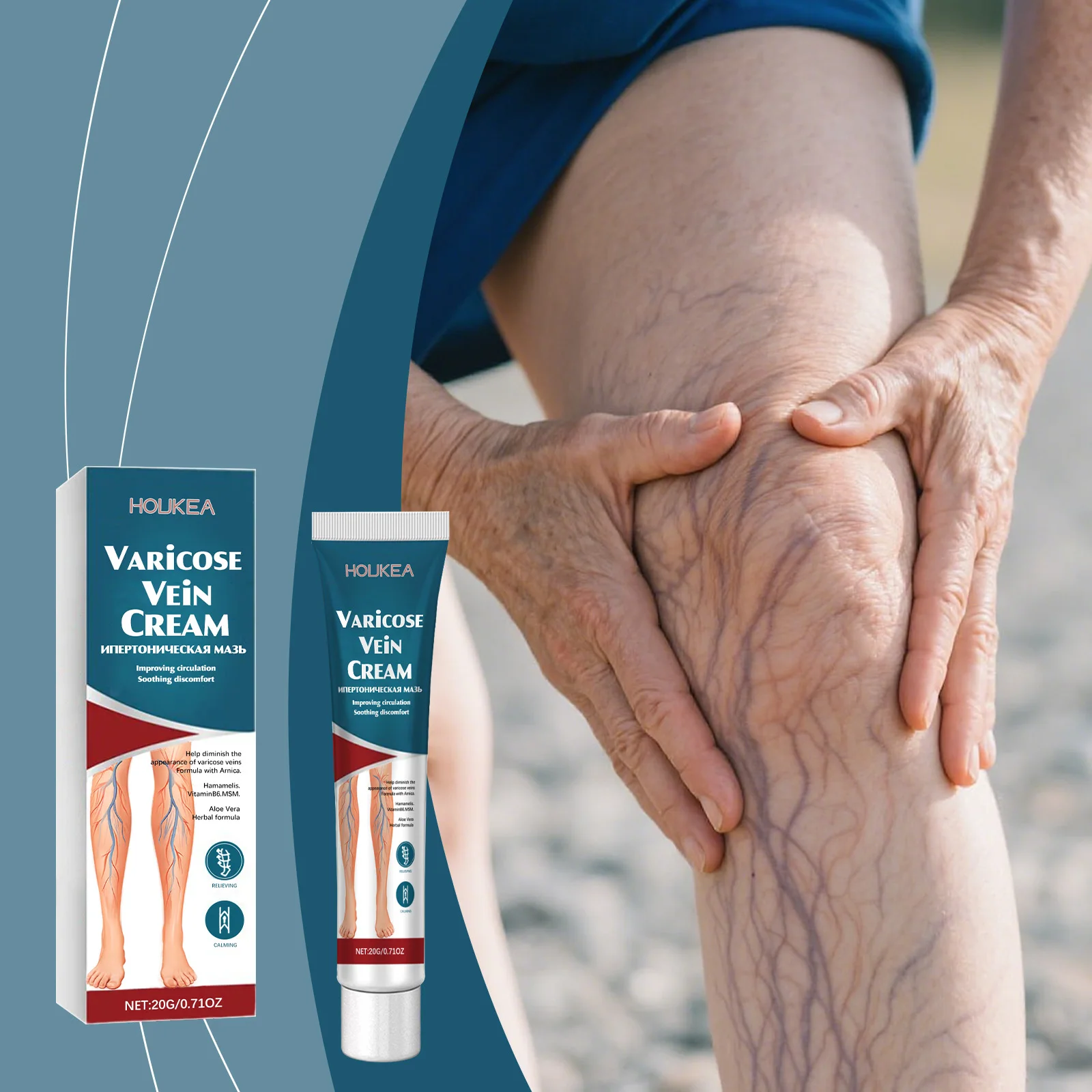 Varicose Vein Ointment Treat Phlebitis Vasculitis Relieve Leg Soreness Swelling Promote Blood Circulation Spider Pain Ointment