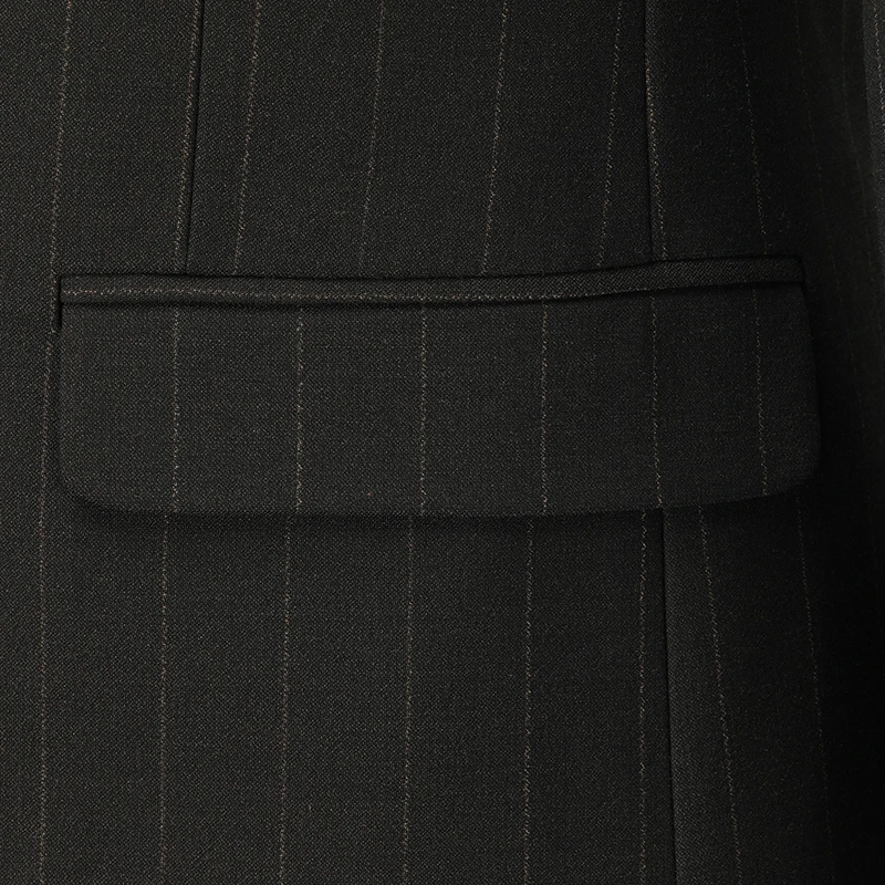 

Classic Men Pinstripe Suit Set Two-Piece Ensemble with Blazer & Trousers for Business Casual Weddings Meetings Twinset Outfits