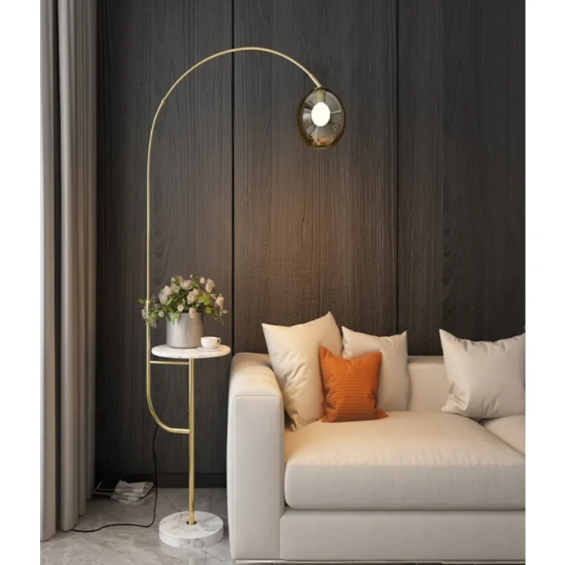 Wireless charging floor lamp light luxury sofa coffee table decoration bedroom living room simple