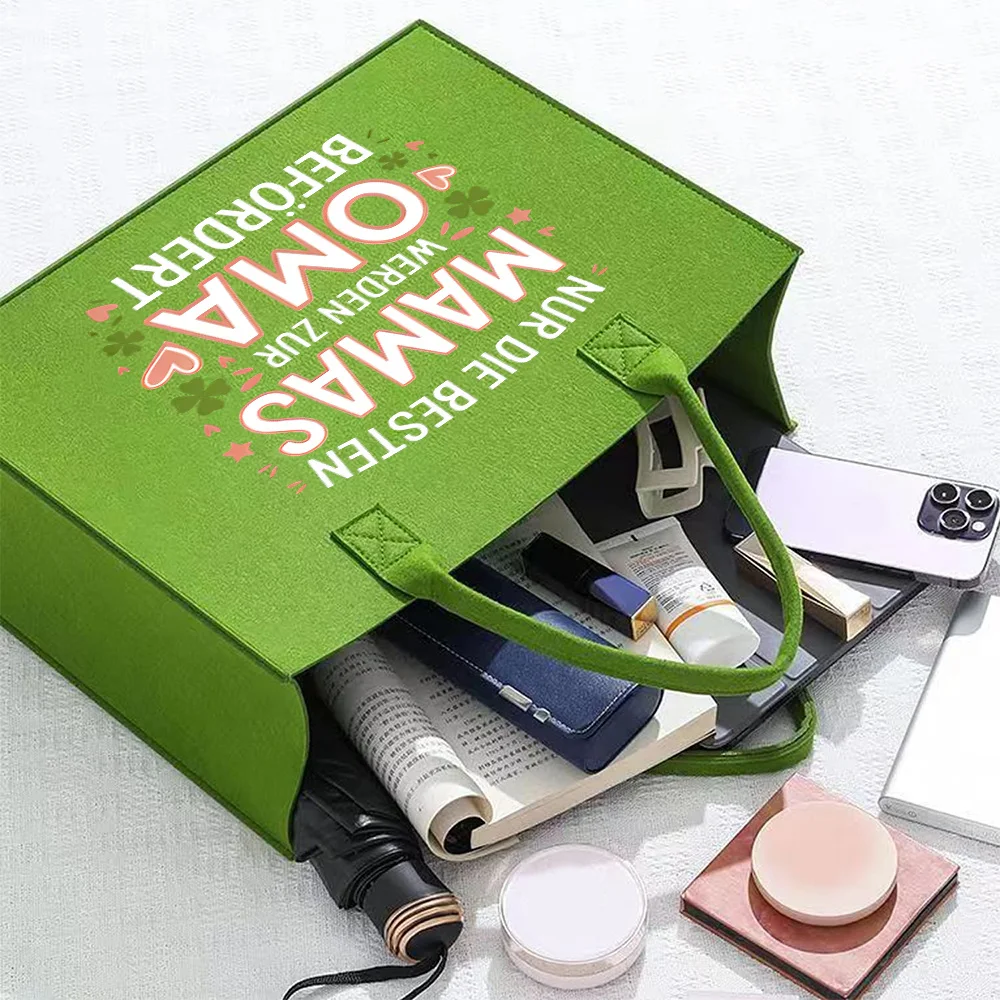 

Women's Felt Tote Bag Handbag, Birthday Wedding Mother's Day Graduation Nurse Halloween Christmas,Travel Work Beach Shopping