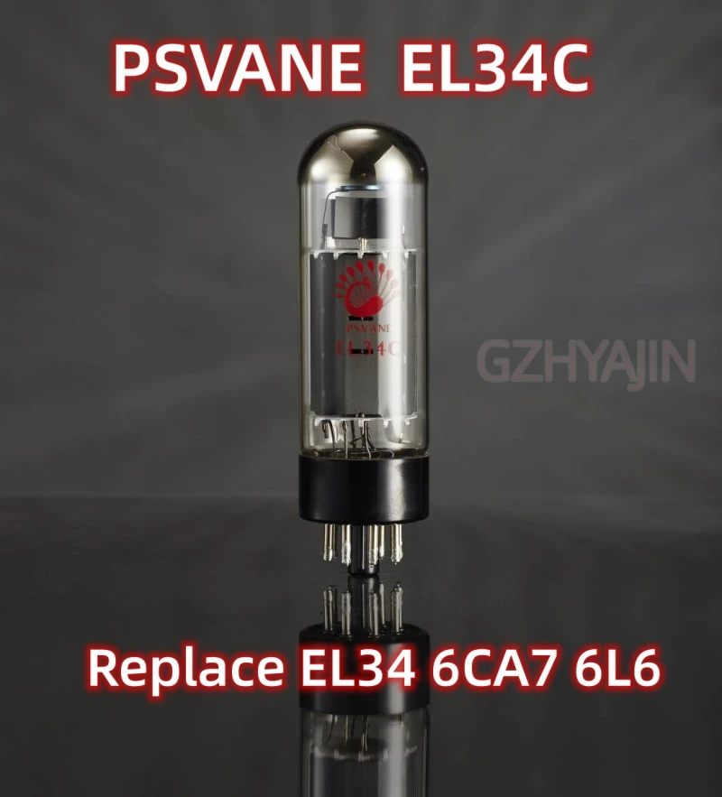 หลอด psvane EL34C คู่ EL34 6CA7 6L6สำหรับหลอดสุญญากาศเครื่องขยายเสียง HiFi แอมป์ออดิโอ