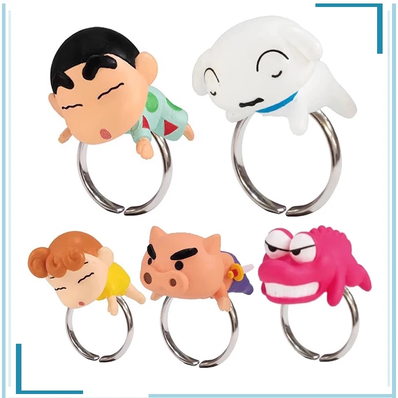 

BANDAI Japan Genuine Anime Figures Brinquedos Gashapon Crayon Shin Chan Ring Periphery Gifts Children's Day Gifts