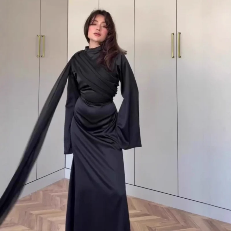 

2025Summer new style noble elegant temperament long-sleeve long dress fashion dress for women