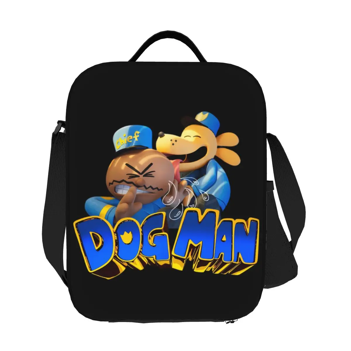 

Custom Dogs Man Comic Movie Resuable Lunch Boxes for Women Multifunction Cooler Thermal Food Insulated Lunch Bag School Children