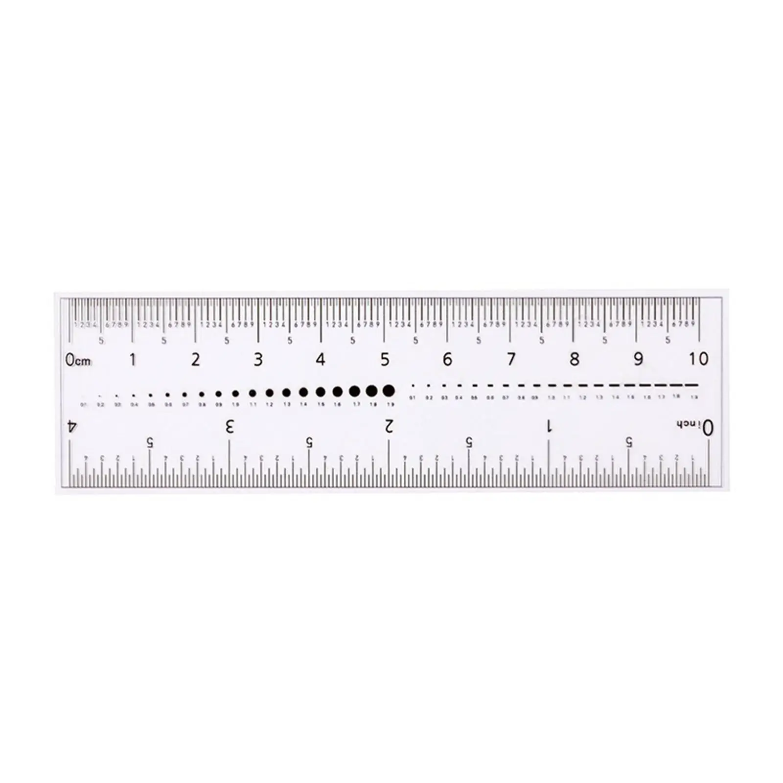 Линейка для измерения ногтей Прозрачная водонепроницаемая мягкая линейка для ногтей Складная прозрачная печать