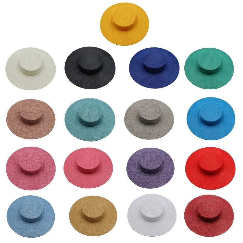 Q39C DIY Sinamay Hat Base Cap Blank for Formal Occasion Headpiece Craft Hat Making