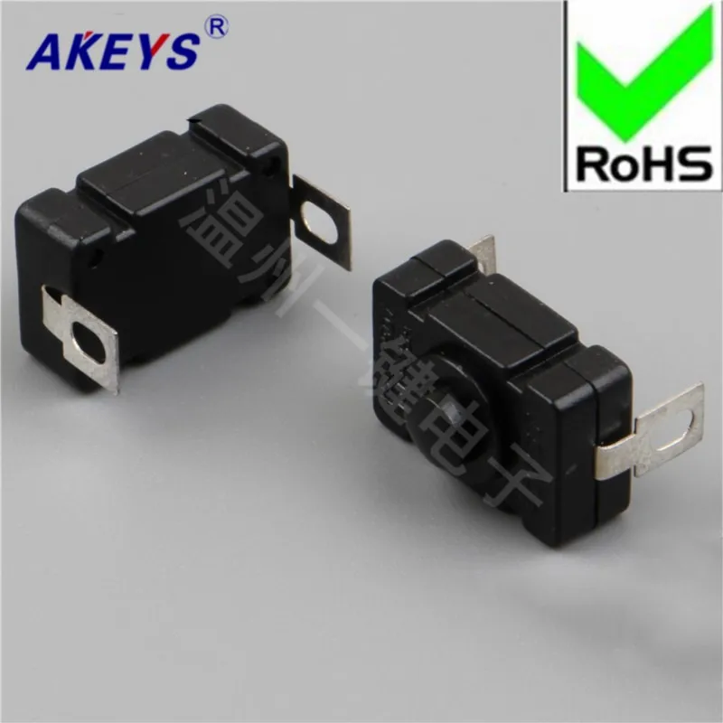 10 PCS 1812A Bending Self-locking Rectangular Switch Button Switch Toy Model Component for Flashlight Fishing Lamp