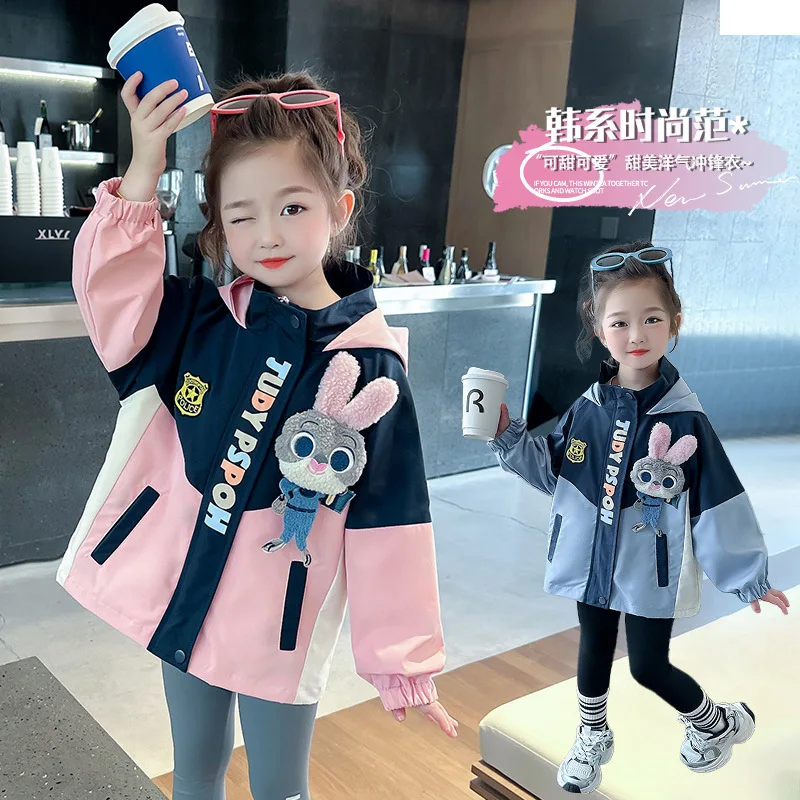 

Костюм для девочек, аниме, кавайная детская куртка с капюшоном на весну и осень, кавайная мягкая удобная удобная милая модная куртка для девочек, подарки