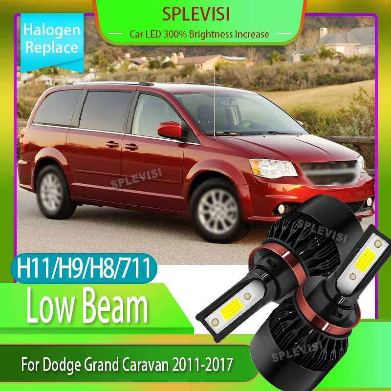 

Durable Black aluminium LED H11 Headlight Low Beam Built-in Fan For Dodge Grand Caravan 2011 2012 2013 2014 2015 2016 2017