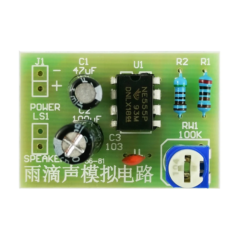 NE555 Raindrop Som Circuito Analógico Solda Kit Hipnose Simples Dispositivos DIY Kit Eletrônico