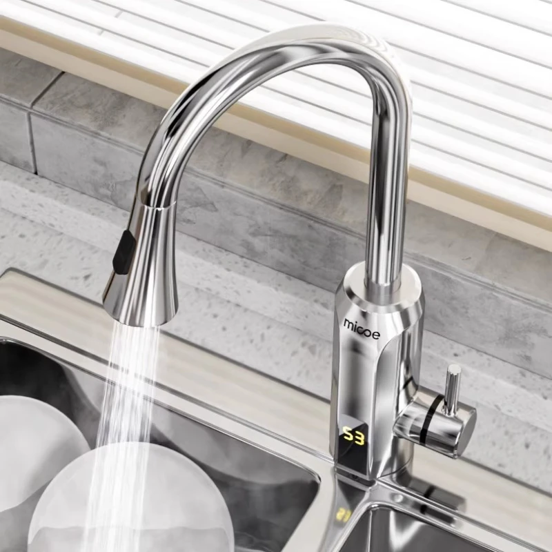 Electric faucet pull-out heater instant quick heating kitchen household quick water small kitchen treasure hot water tap instant