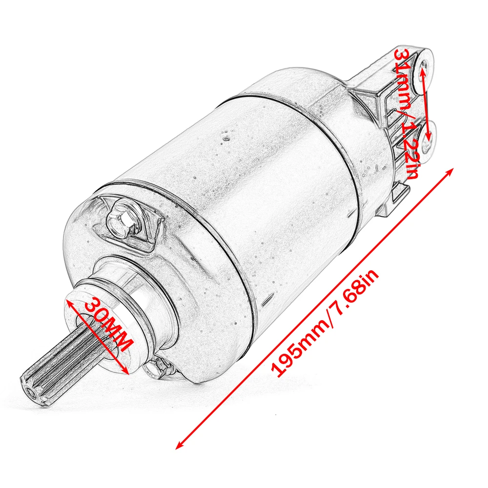 Anlasser für Ducati Monster 1000, 1098, Multistrada 1100, Superbike 749, Superbike 999 und für Yamaha JB1050, EX1050, LBT1050, SJ1050. – Detail 2