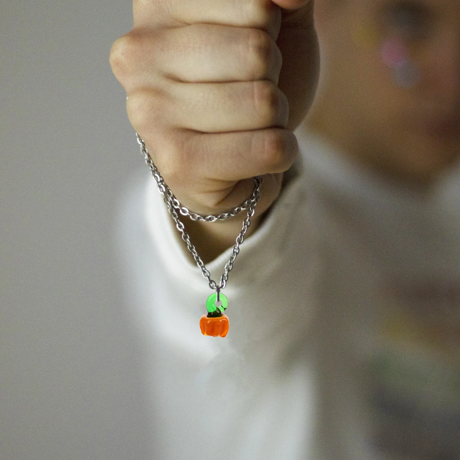 

5 шт. ювелирные бусины из тыквы для изготовления ювелирных изделий своими руками, разделительные стеклянные поделки