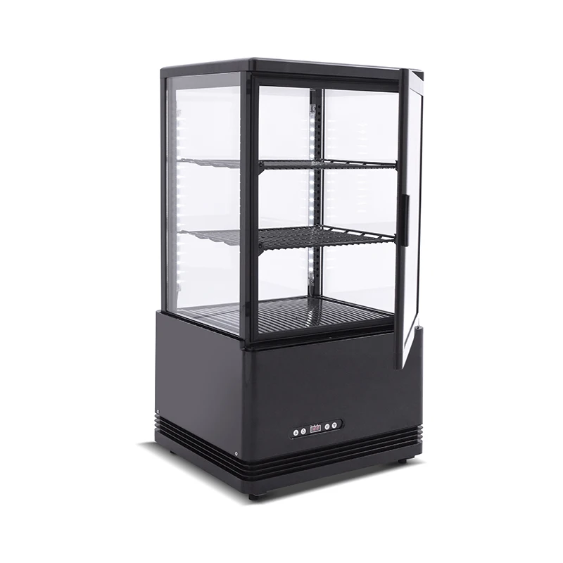 Mini Counter Top Supermarket Refrigerator Single Glass Door Beverage Display bar showcase