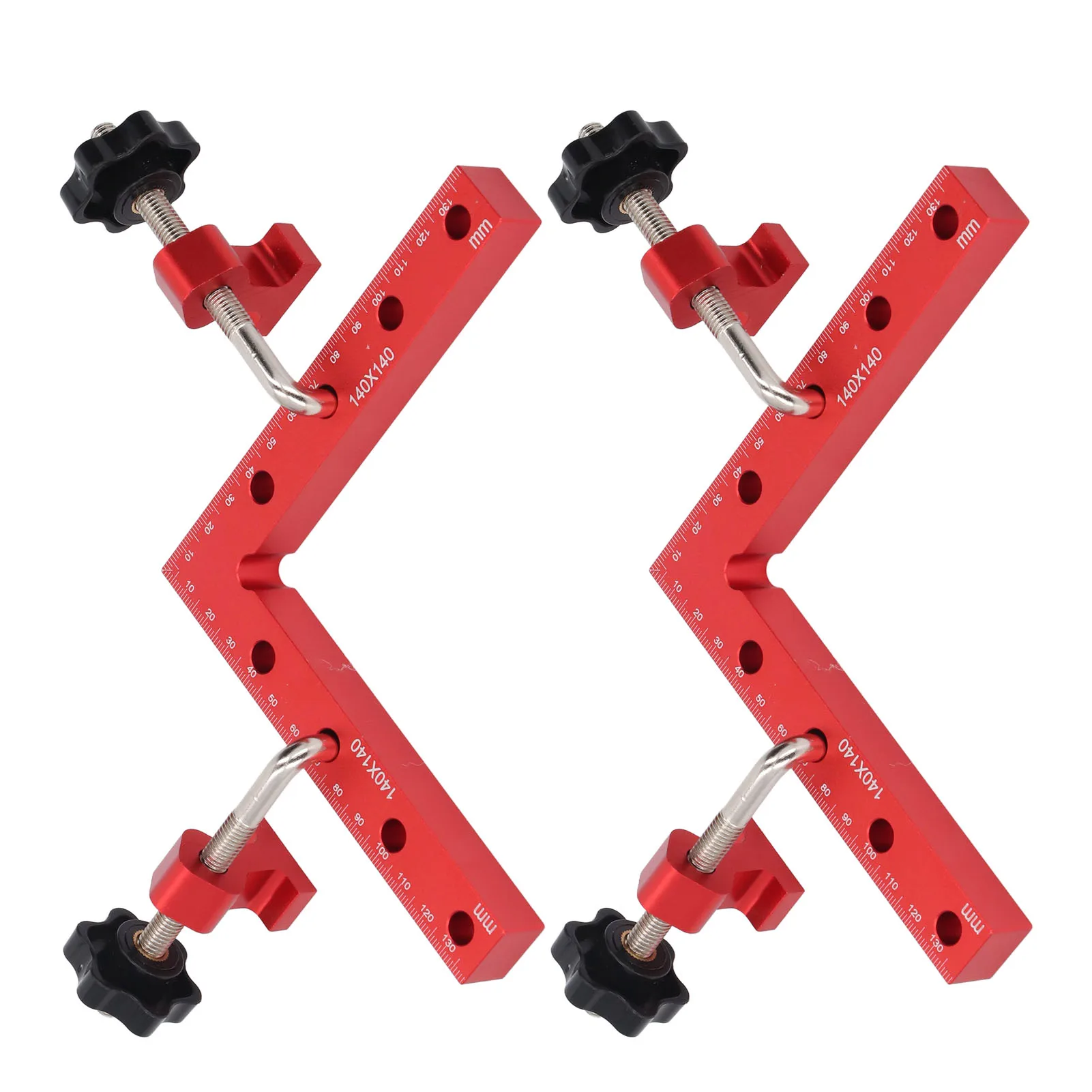 Right Angle Cabinet Clamp 2 Sets 140x140mm Versatile Usage 90 Degree Locating  L Shaped Fixture for Frame Drawer Fixing
