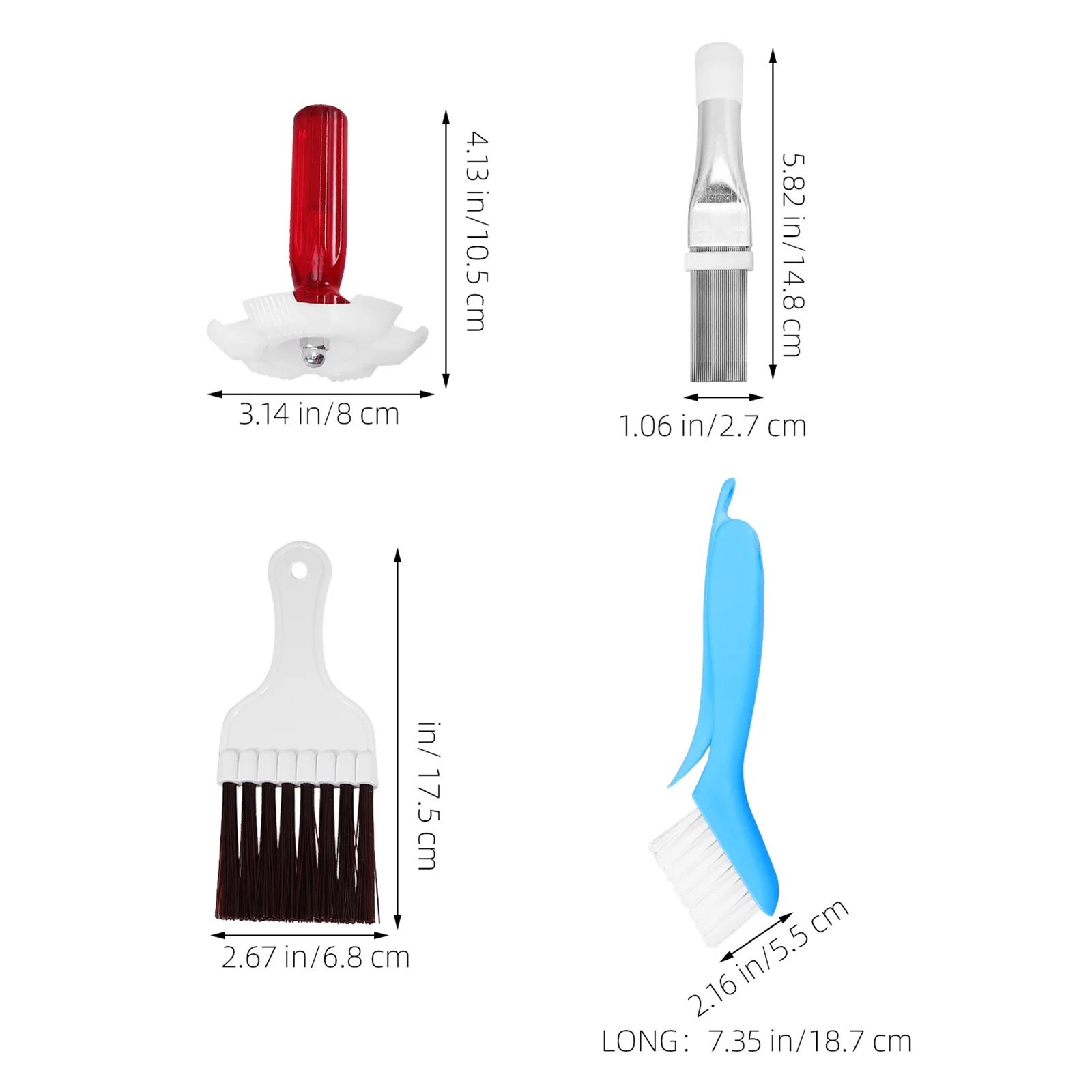 مجموعة واحدة من أدوات تنظيف مكيف الهواء، تمشيط زعانف المبرد، فرشاة من الفولاذ المقاوم للصدأ لزعنفة مكثف فعالة