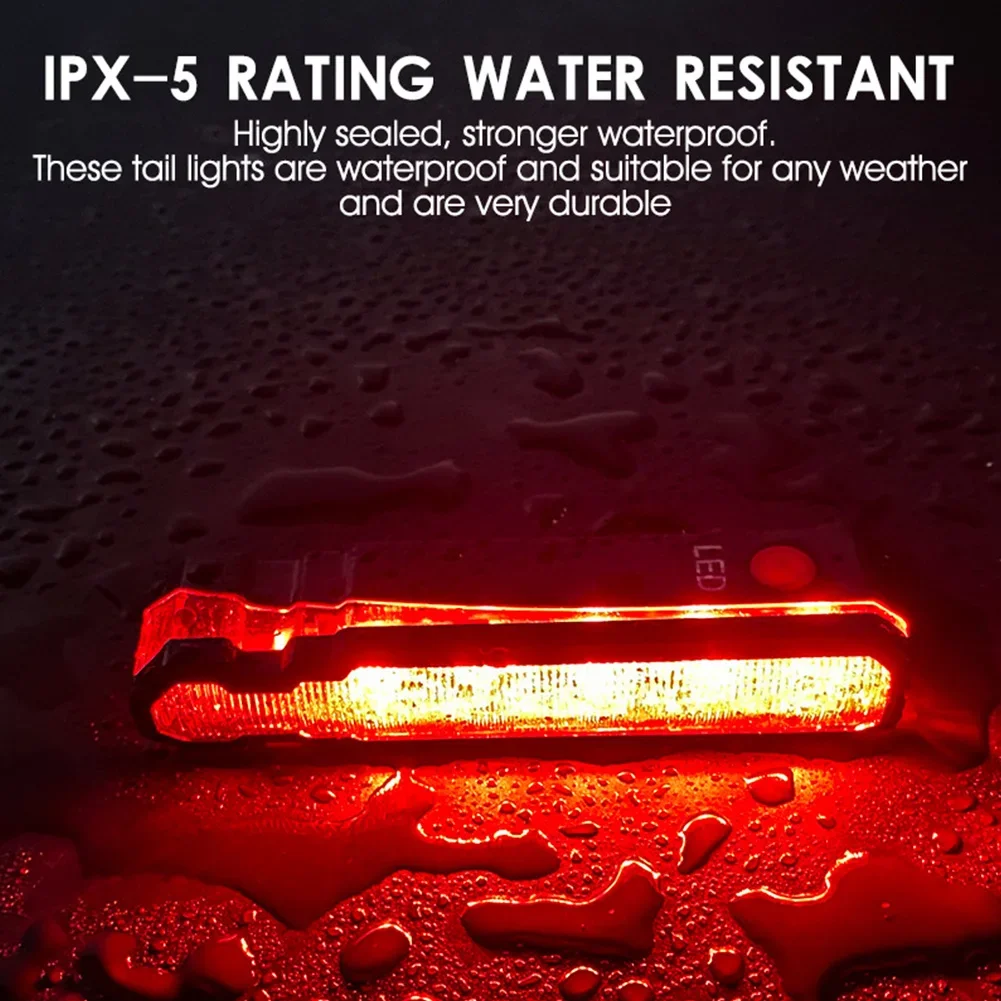 Waterproof Seatpost LED Light MTB Road Bicycle Taillight USB Rechargeable Bike Rear Light Laser Line Warning Lamp