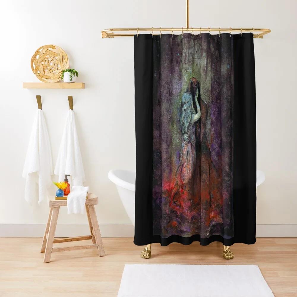 

Hades and Persephone Underworld Romance Illustration Shower Curtain Cover Shower Sets For Bathroom Curtain