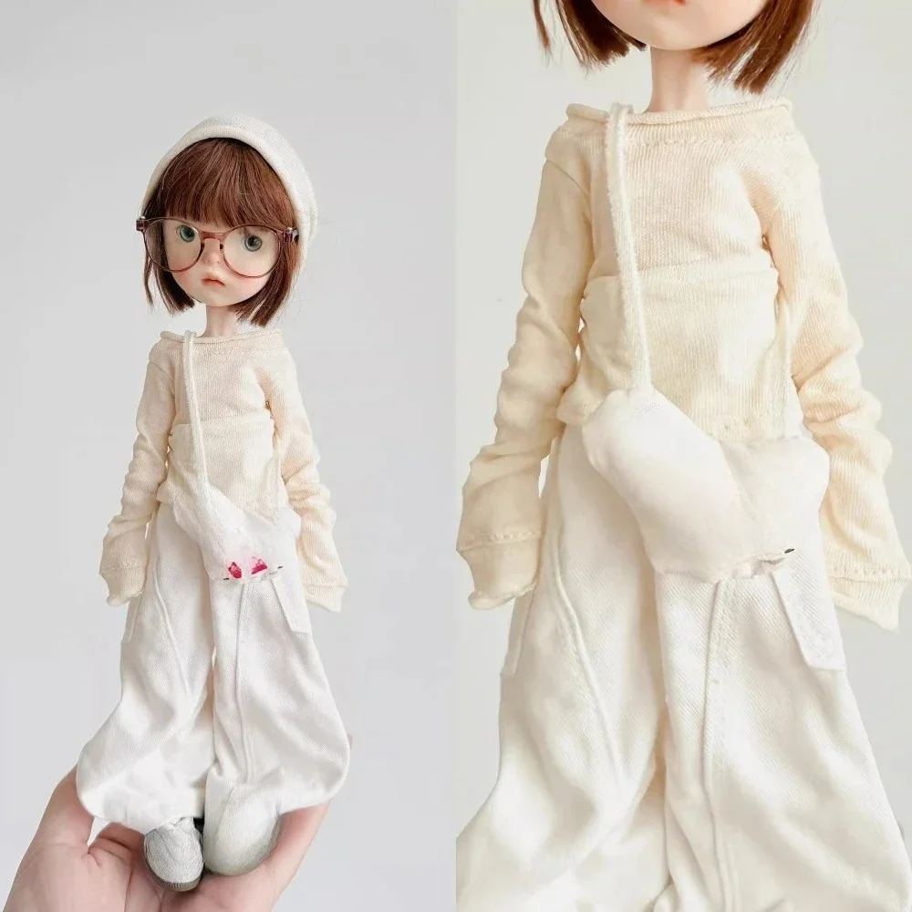 Maßanfertigung Damen Strick-T-Shirt Karierte Hose Puppenkleidung Modell Passend für Azone Ob22 Blyth Actionfigur Zubehör – Detail 3