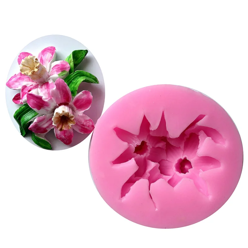 3D new morning glory (leaf flower) silica gel sugar turning mold cake baking mold gypsum handmade mold