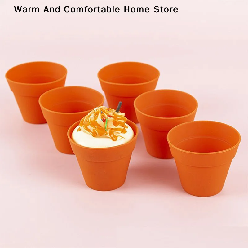 【SE】1PC Flower Pot Silicone Cake Mold Creative Muffin Cupcak